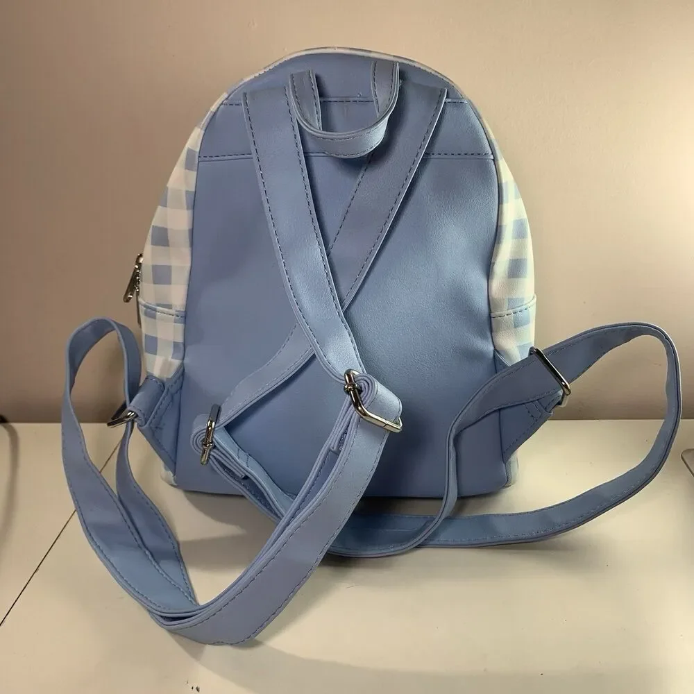 Loungefly Mini Backpack Sanrio Cinnamoroll Daisy Gingham Light Up Keychain READ